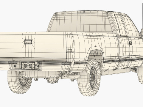 Generic Pickup Truck 27 3D 모델