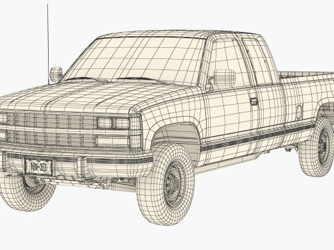 Generic Pickup Truck 27 3D 모델