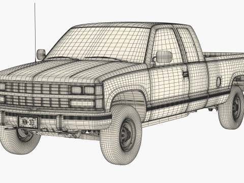 Generic Pickup Truck 27 3D 모델