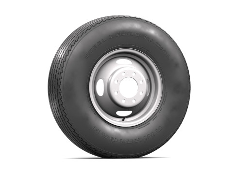 Vintage wheel and tire 10 Model 3D