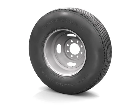 Roda e pneu vintage 10 Modelo 3D