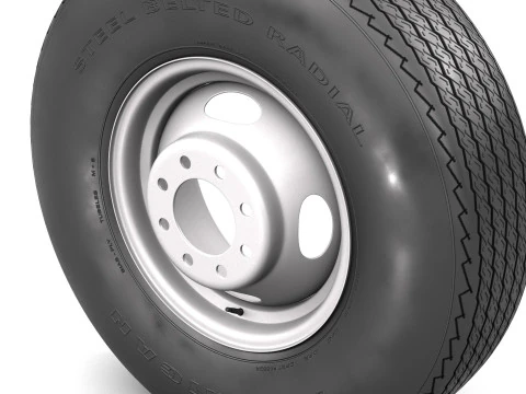Roda e pneu vintage 10 Modelo 3D