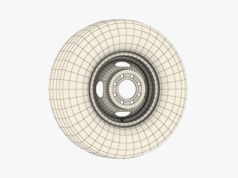 Vintage wheel and tire 10 Modelo 3D