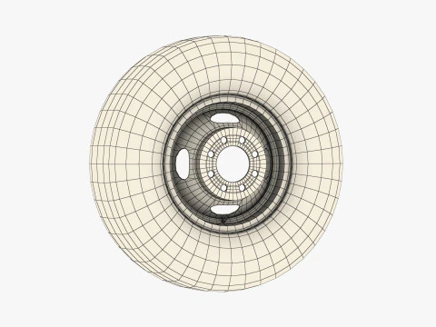 Roda e pneu vintage 10 Modelo 3D