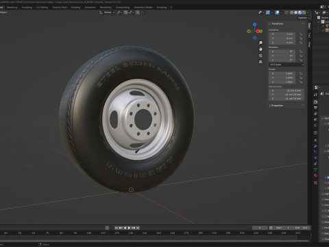 Vintage wheel and tire 10 Modelo 3D