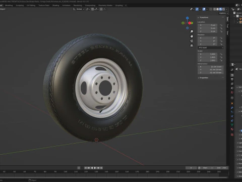 Roda e pneu vintage 10 Modelo 3D