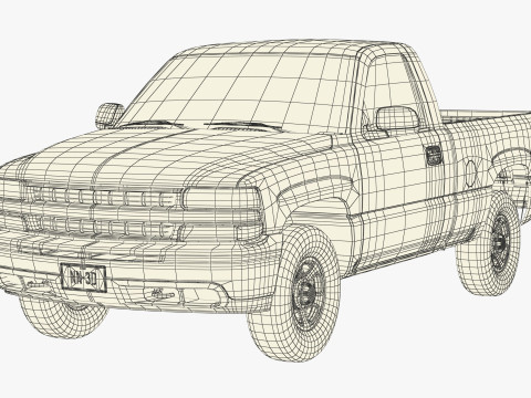 GENERIC PICKUP TRUCK 31 3D-Modell