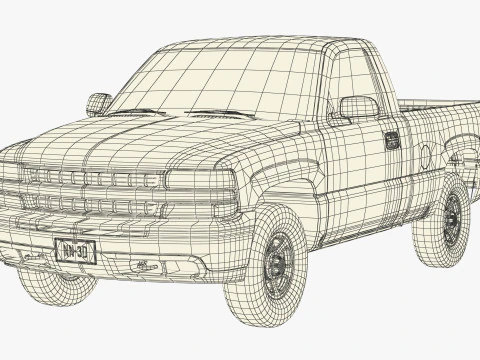 GENERIC PICKUP TRUCK 31 3D Model