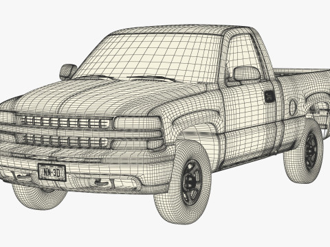 GENERIC PICKUP TRUCK 31 3D-Modell