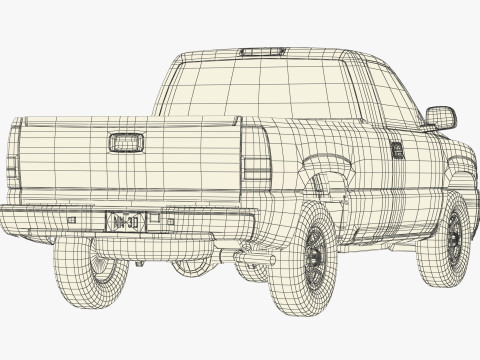 GENERIC PICKUP TRUCK 31 3D-Modell