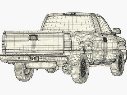 GENERIC PICKUP TRUCK 31 3D-Modell