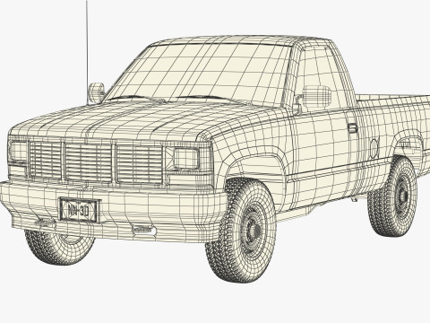 GENERISCHER PICKUP TRUCK 33 3D Modell