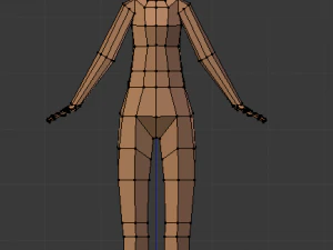 low poly person base 3D Model