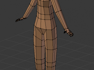 low poly person base 3D 모델
