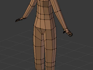 low poly person base 3D Model