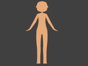 low poly person base 3D Model