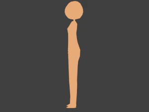 low poly person base 3D Model