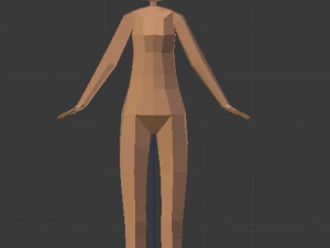low poly person base 3D Model