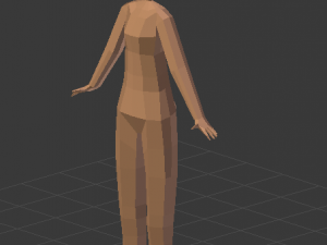 low poly person base 3D 모델