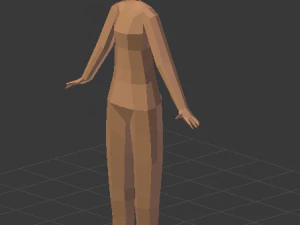 low poly person base 3D Model