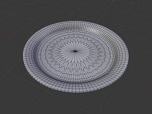 fried egg plate Modelo 3D