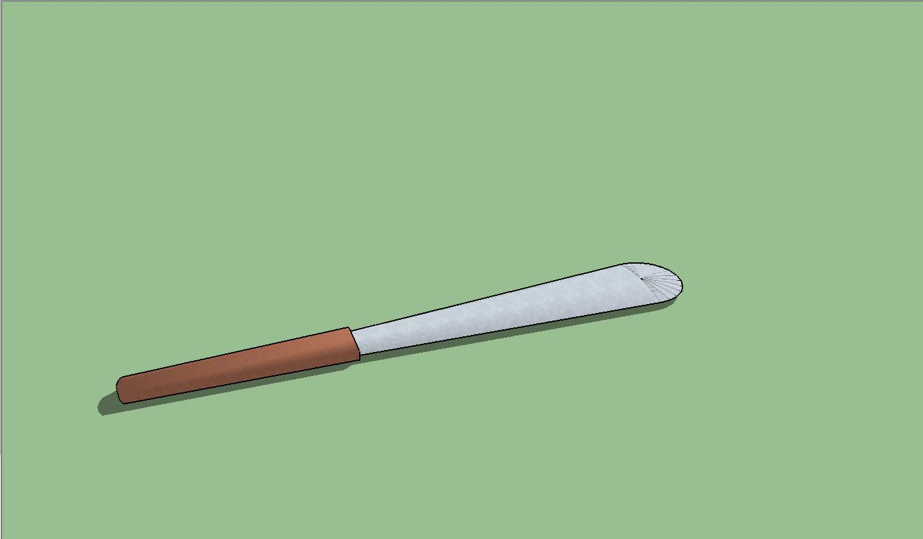 butter knife 3D Model .c4d .max .obj .3ds .fbx .stl .blend 
