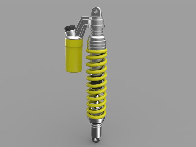 motorcycle rear shock absorber 3D Model .c4d .max .obj .3ds .fbx .stl .blend 