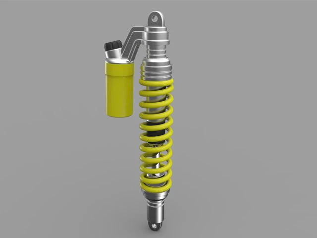 motorcycle rear shock absorber 3D Model .c4d .max .obj .3ds .fbx .stl .blend