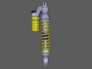motorcycle rear shock absorber 3D Model