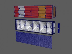 truck rear light and reflector 3D Model