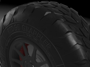 off road tyre 3D 模型