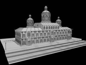 railway station 3D मॉडल