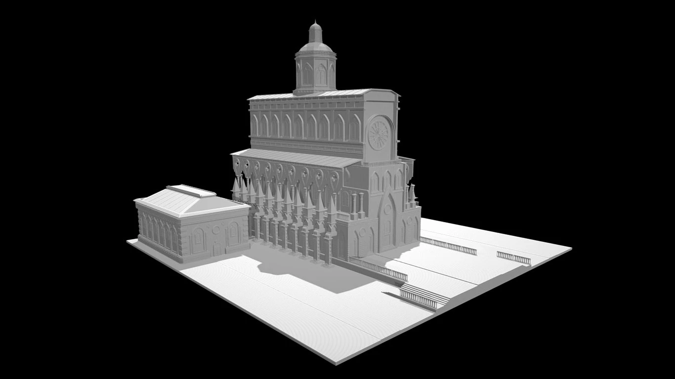 cathedral 3D Model .c4d .max .obj .3ds .fbx .stl .blend