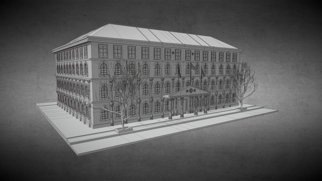 large house 3D Model .c4d .max .obj .3ds .fbx .stl .blend 