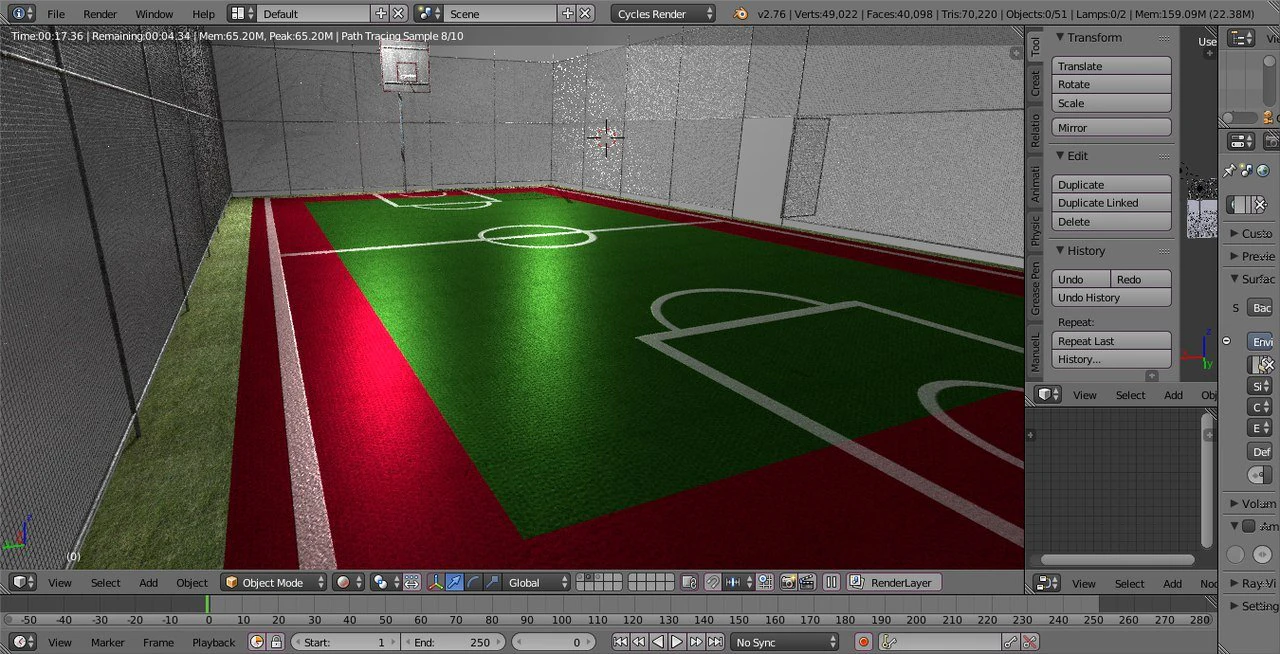 basketball court 3D Model .c4d .max .obj .3ds .fbx .stl .blend 