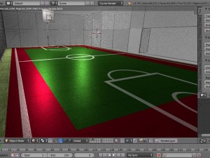 basketball court Modello 3D