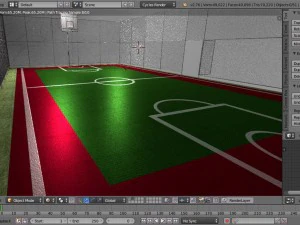 campo da basket Modello 3D