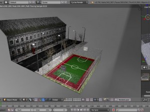basketball court Model 3D