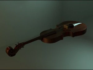 guitar and violin 3D Model