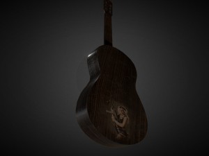 guitar and violin 3Dモデル