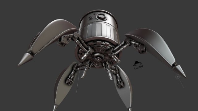 four-legged trash 3D Model .c4d .max .obj .3ds .fbx .stl .blend 
