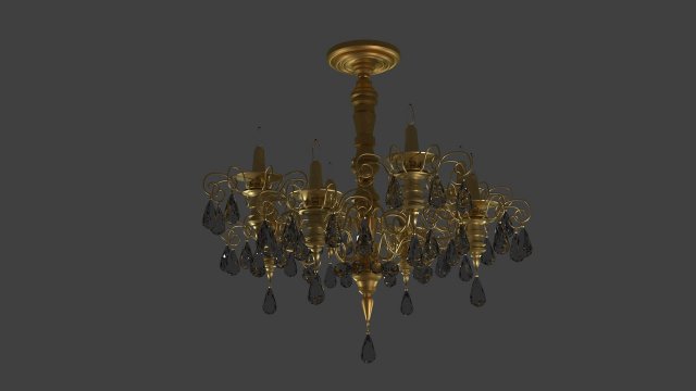 chandelier 3D Model .c4d .max .obj .3ds .fbx .stl .blend 