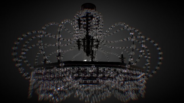 crystal light large chandelier big chandelier 3D मॉडल .c4d .max .obj .3ds .fbx .stl .blend 