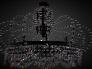 crystal light large chandelier big chandelier 3D Model
