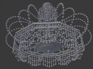 crystal light large chandelier big chandelier 3D मॉडल