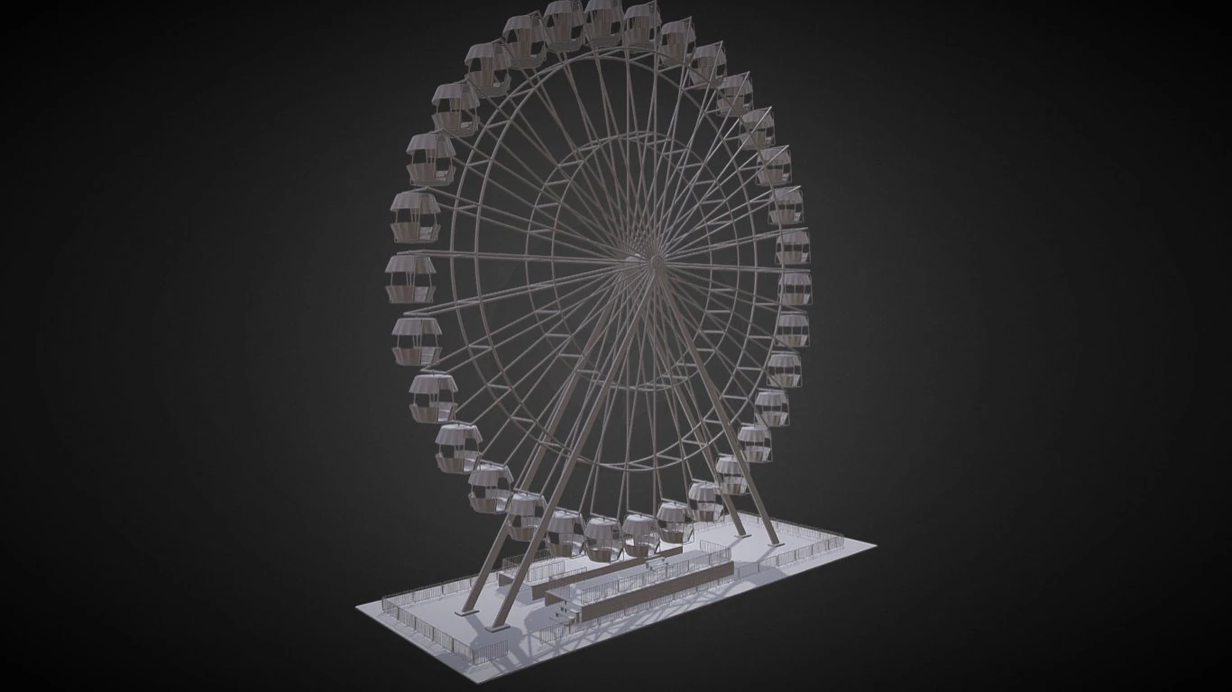 ferris wheel 3D Model .c4d .max .obj .3ds .fbx .stl .blend 