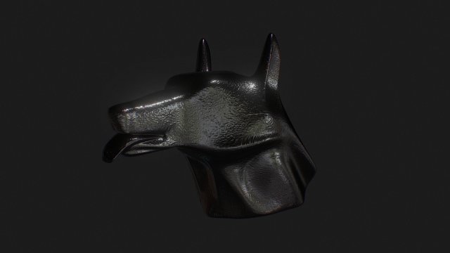 dog head Modelo 3D .c4d .max .obj .3ds .fbx .stl .blend 