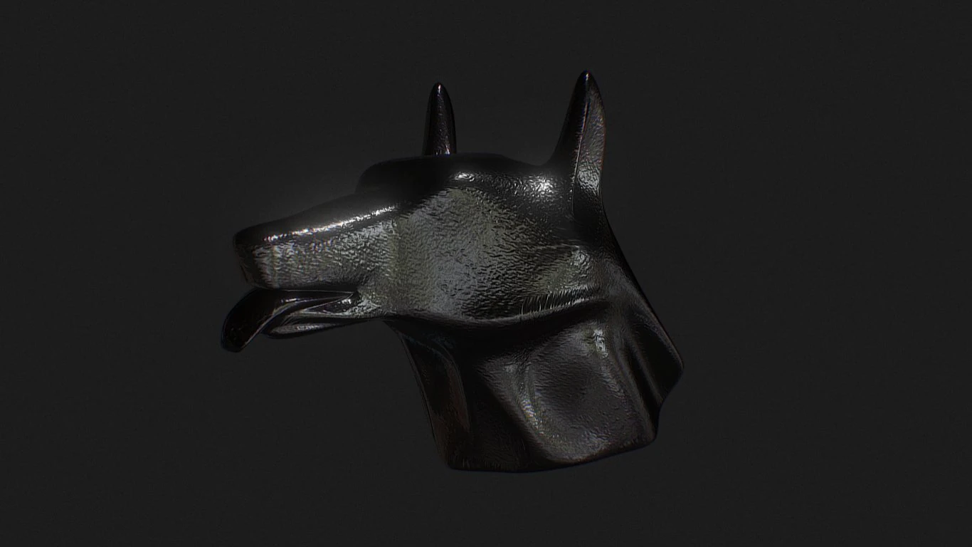 dog head 3D Model .c4d .max .obj .3ds .fbx .stl .blend 