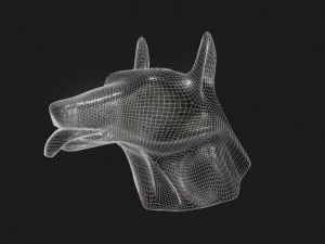 dog head 3D Model