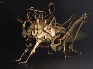 steampank grasshopper 3D Model